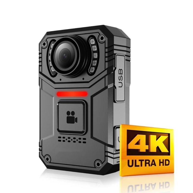 4K HD Cuerpo de seguridad de la ley Bodycams 2500 Mah Batería y pantalla de 2 pulgadas