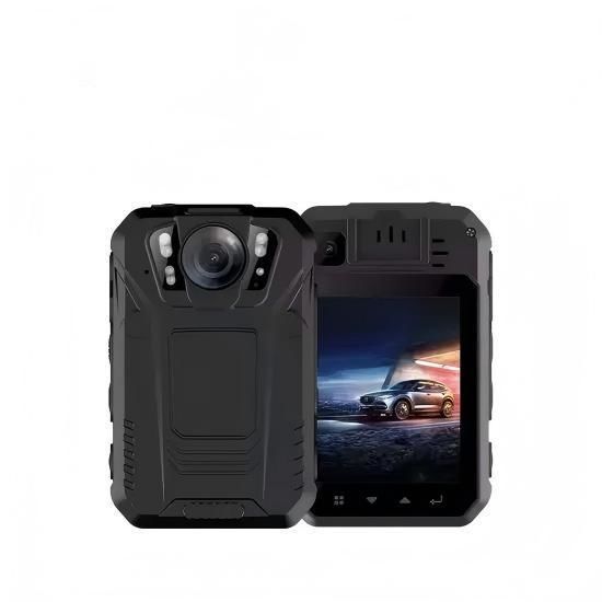 Cámara corporal 4G LED blanca montada en el pecho para guardias de seguridad y personal