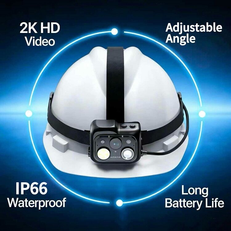 Cámara para casco de seguridad con opciones de almacenamiento de tarjeta Nano SIM y tarjeta TF, luz LED y soporte para intercomunicador PTT de clúster y algoritmos de IA
