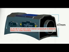 3G 4G Wi-Fi GPS Mini Cámara del casco inteligente Batería incorporada de 4000mAh para grabación de vídeo