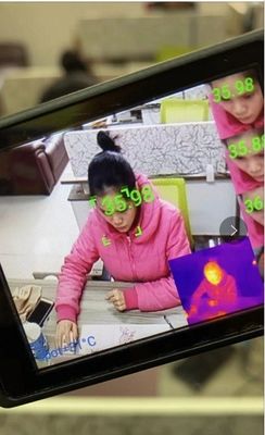 De la escuela ayuda elegante 4G 3G WIFI de la cámara del casco del dispositivo infrarrojo de la temperatura del tacto no