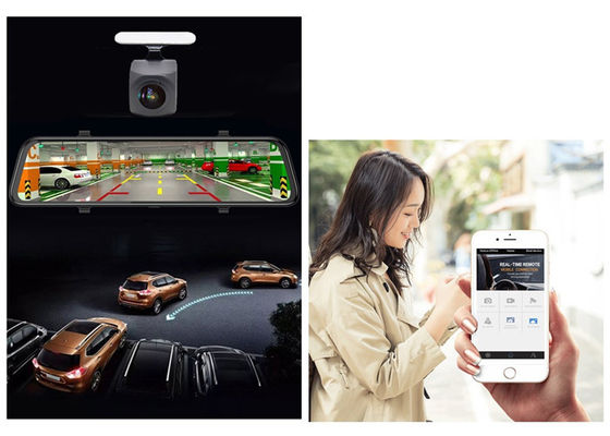 Rociada pantalla táctil de 4G cámara ADAS dual 12,0” con la cámara reversa del coche de la visión que parquea DVR